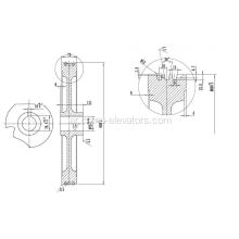 D605mm الجر Traction Sheave لمصاعد Thyssenkrupp Dongyang